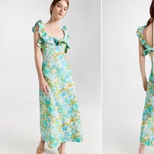 Zimmermann High Tide Ruffle Floral Midi dress